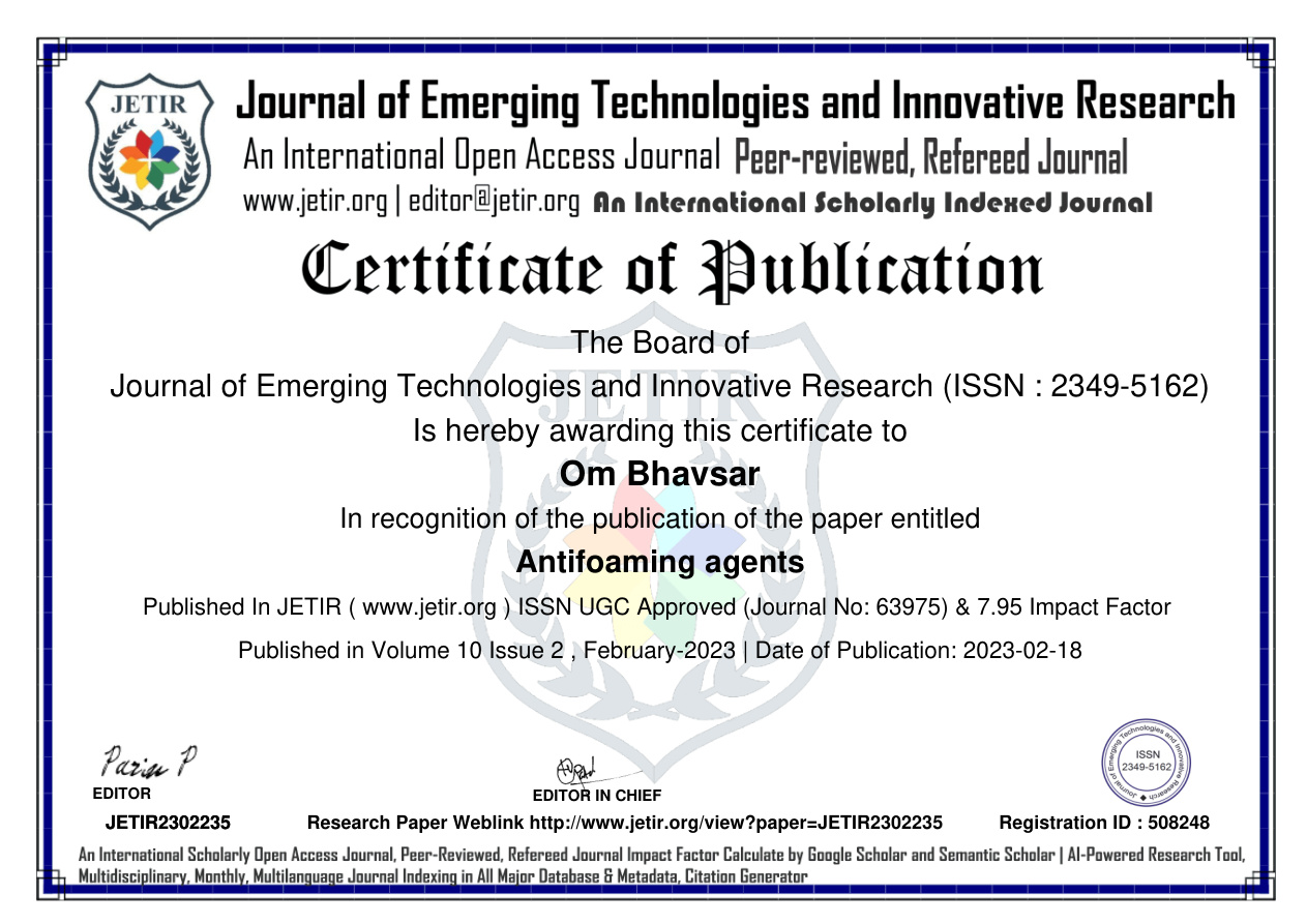 JETIR 2302235 Certificate
