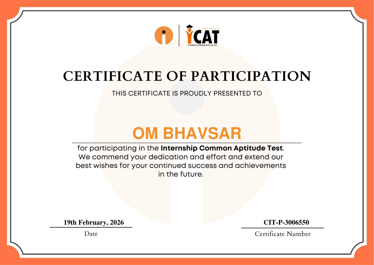 Participation Certificate